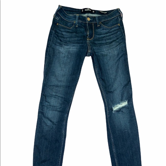 Hollister Skinny Low Rise Jean Legging Ripped💙 - Picture 1 of 2